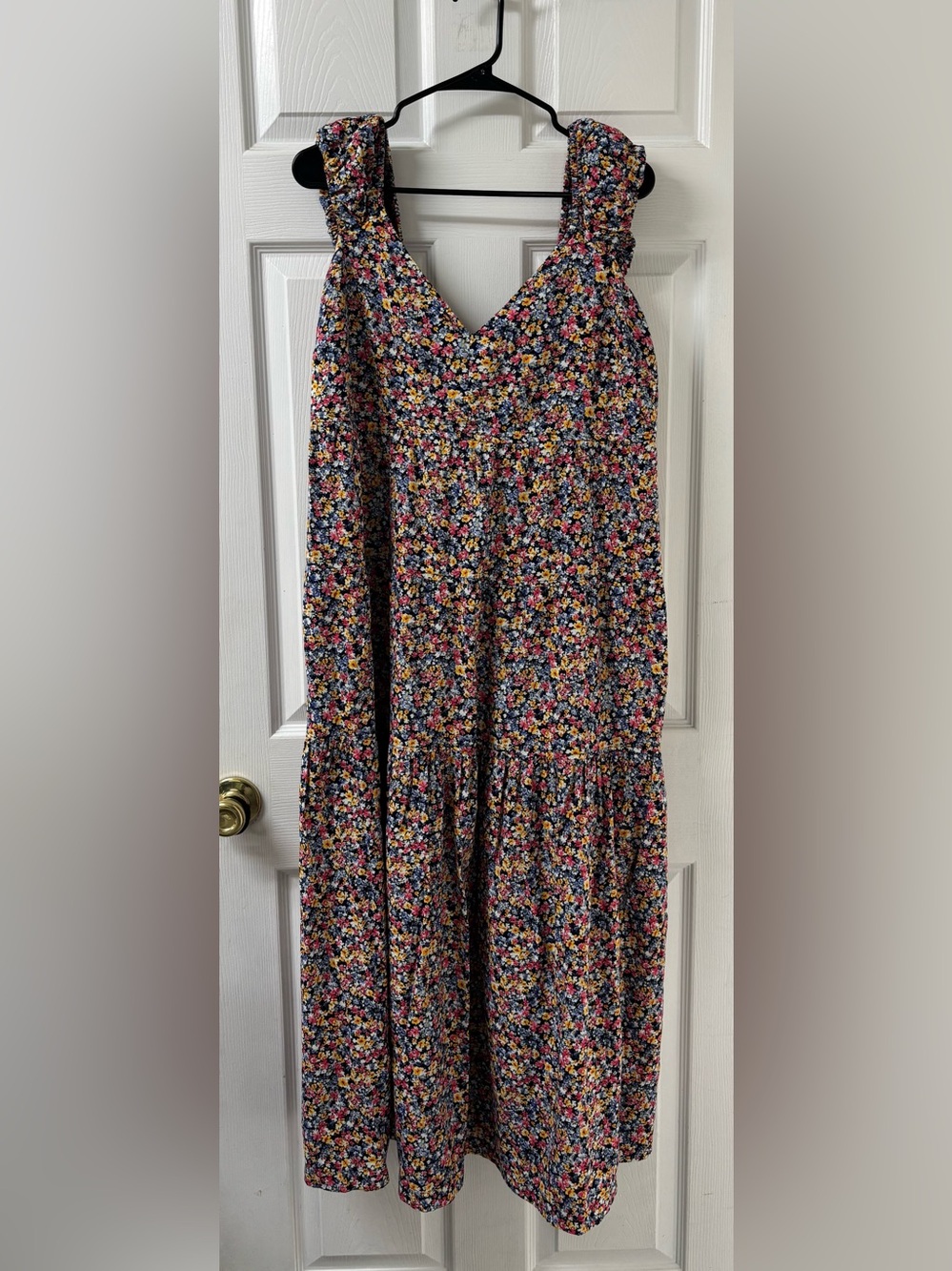 Old Navy Bright Floral Cottagecore Sleeveless Midi Dress  Women’s Size Large